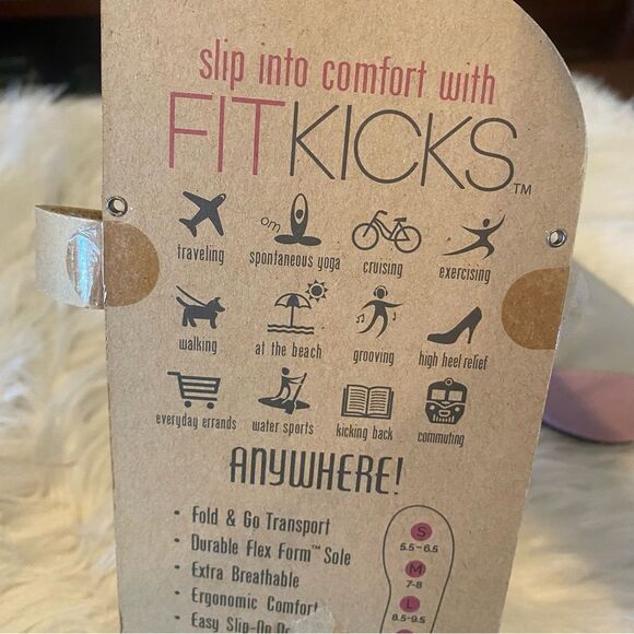 FITKICKS Women's Foldable Slip-On Sneakers Gray Size 8.5-9.5 - Picture 9 of 15